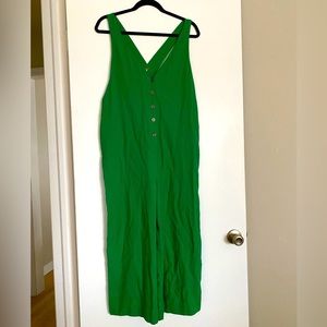 Free People Oversized Wide Leg Button Down Jumpsuit